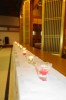 七草慶讃法要で子どもたちが仏さまにお供えした感謝の灯。